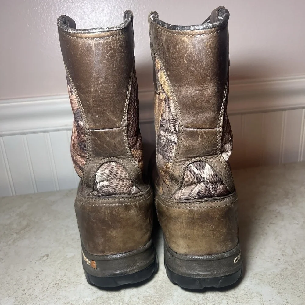 Carhartt CMF1375 Mens 11 W Wide Waterproof Camo Wellington Work Boots ASTM EH